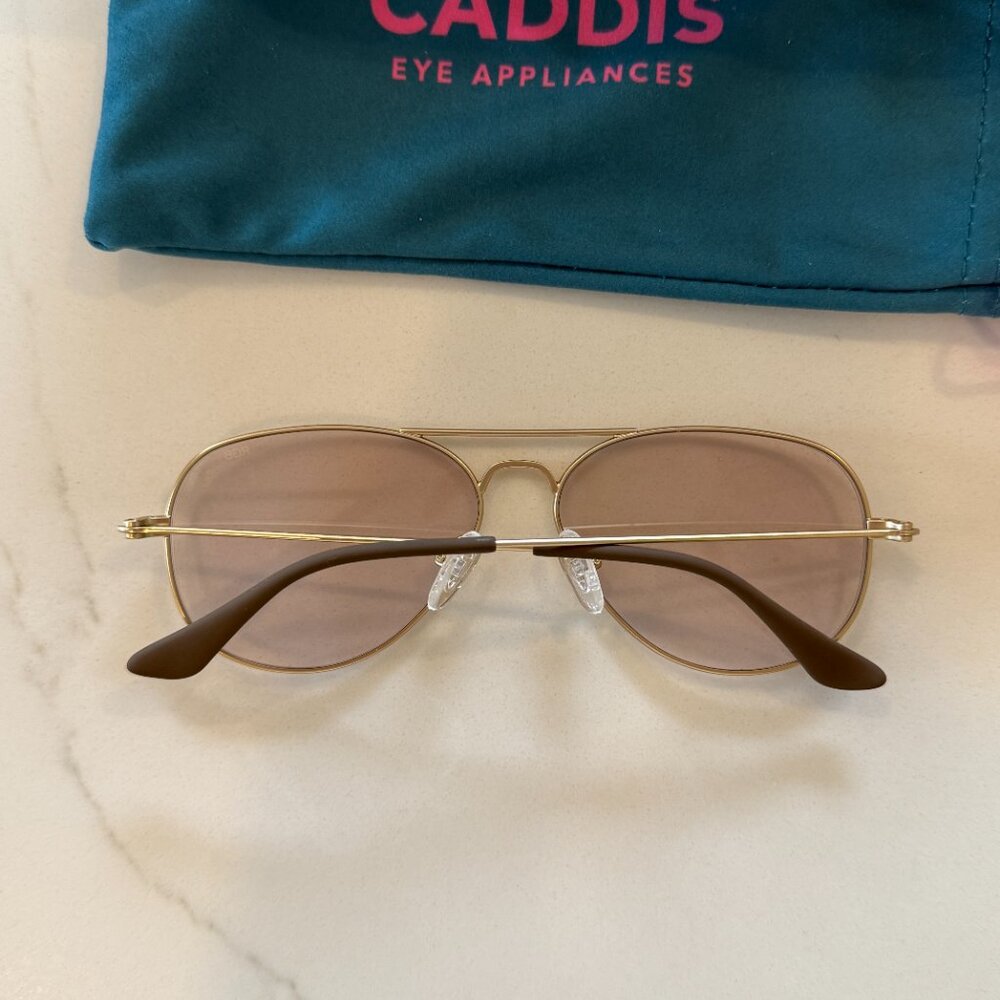 Caddis Gold Aviator Sunglasses - Picture 5 of 6